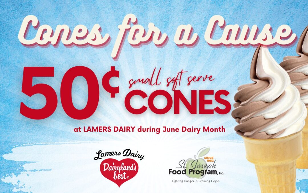 Lamers Dairy Cones for a Cause 2023, lamers dairy products,ice cream, lamers dairy, lemonade, raspberry, Egg Nog, gift baskets, gift boxes, gift box,
