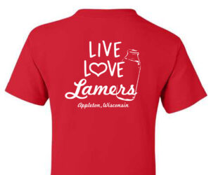 Live Love Lamers youth t-shirt back red