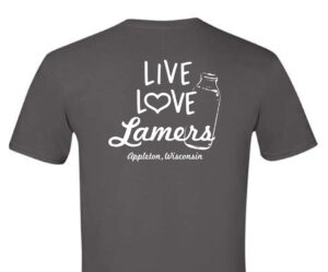 Live Love Lamers t-shirt back charcoal gray