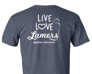 Live Love Lamers t-shirt back blue heathered