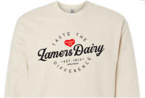 Lamers Dairy Taste the Difference Crewneck Sweatshirt sand color