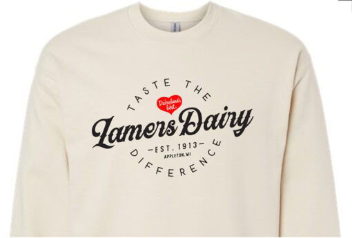 lamers dairy dairylands best crewneck sweatshirts, sweat shirt, tshirts, t shirts, t-shirts, tees, appleton, wisconsin