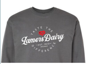 Lamers Dairy Taste the Difference Circle Badge Sweatshirt, lamers dairy dairylands best crewneck sweatshirts, sweat shirt, tshirts, t shirts, t-shirts, tees, appleton, wisconsin