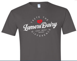 Lamers Dairy Taste the Difference Badge T-shirt gray