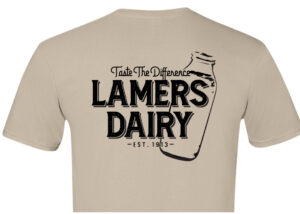Lamers Milk Bottle t-shirt back sand
