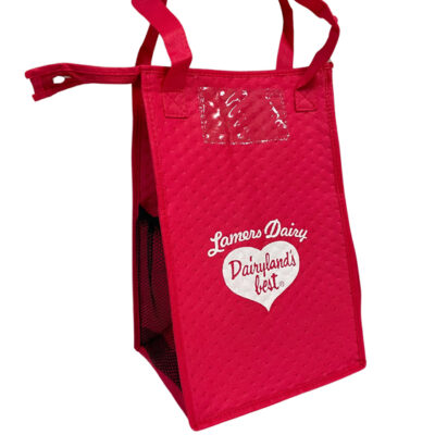 Lamers Dairy red cooler bag, appleton, wisconsin