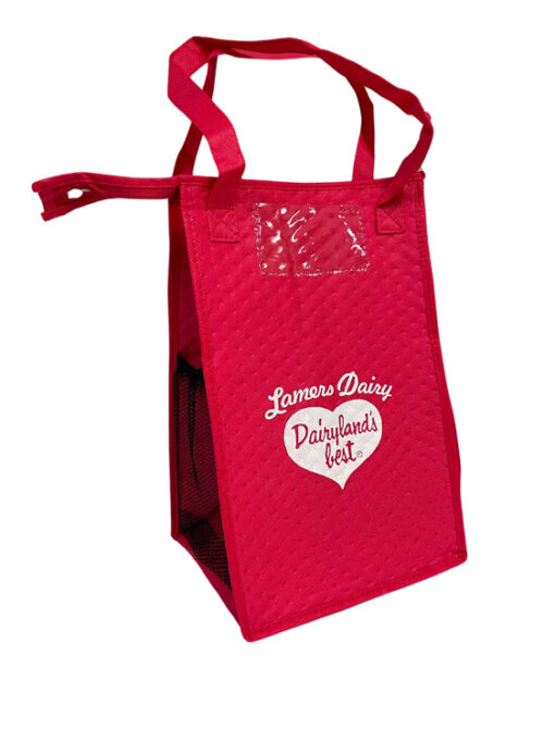 Lamers Dairy red cooler bag, appleton, wisconsin